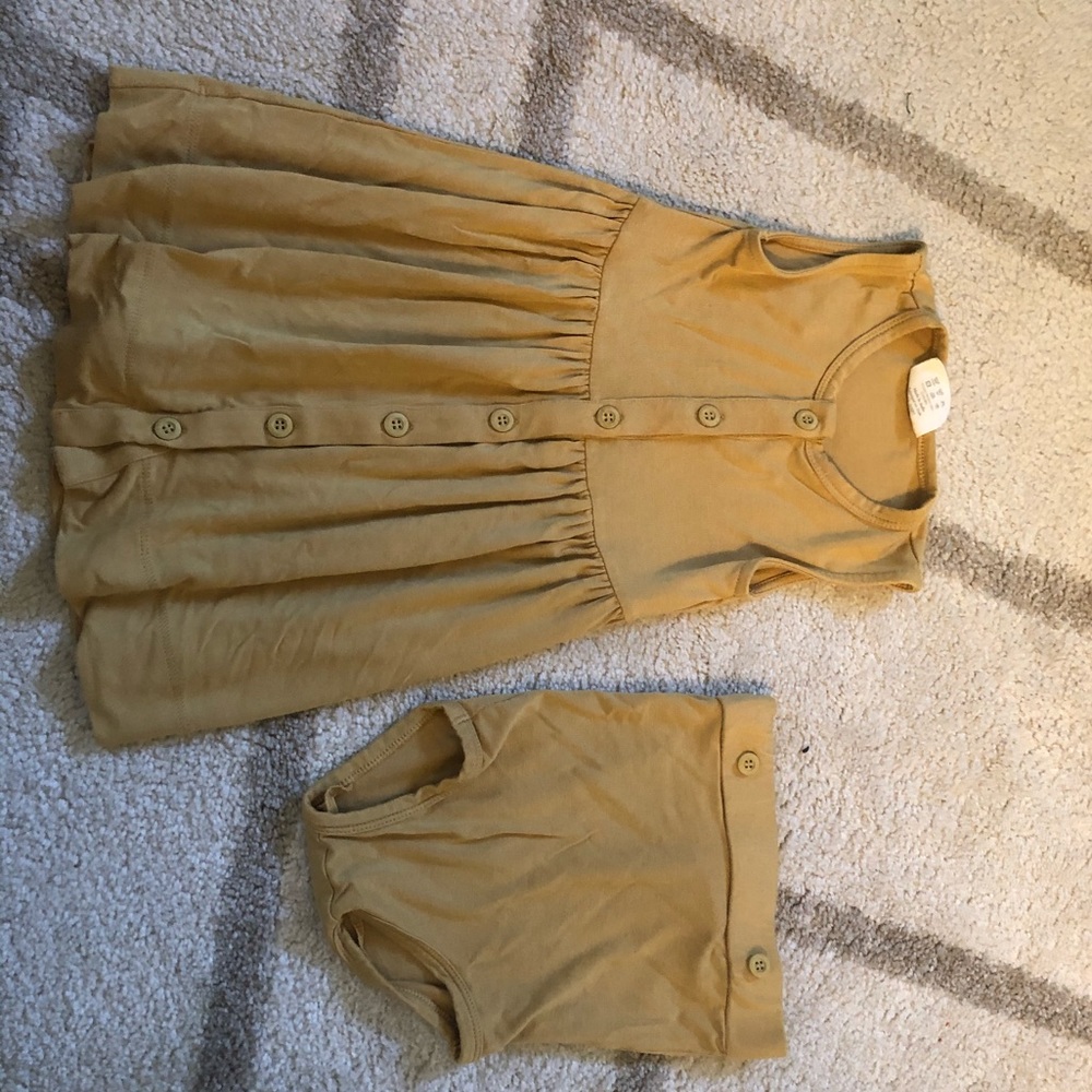 Mustard dress with bloomers. Kate Quinn